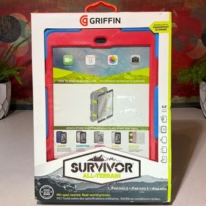 Griffin Survivor for iPad Mini 3 + iPad mini 2 + iPad mini, Blue / Red, 1 ct
